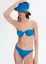 Braga Maca Azul Talla S Mujer Mango