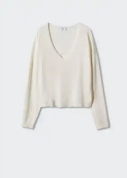 Jersey Crayon2 Blanco Talla M Mujer Mango