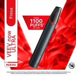 VEEV now ULTRA Fresa. Hasta 1100 PUFFS en 2ml.