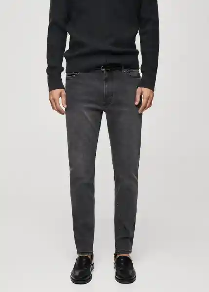 Jean Jude Tejano Gris Oscuro Talla 36 Hombre Mango