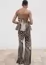 Pantalón Wild Chocolate Talla 38 Mujer Mango