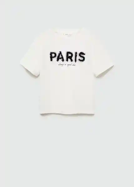 Camiseta Paris Offwhite Talla 14 Niñas Mango