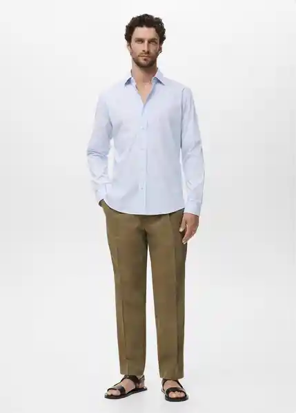 Camisa Playr Blanco Talla M Hombre Mango