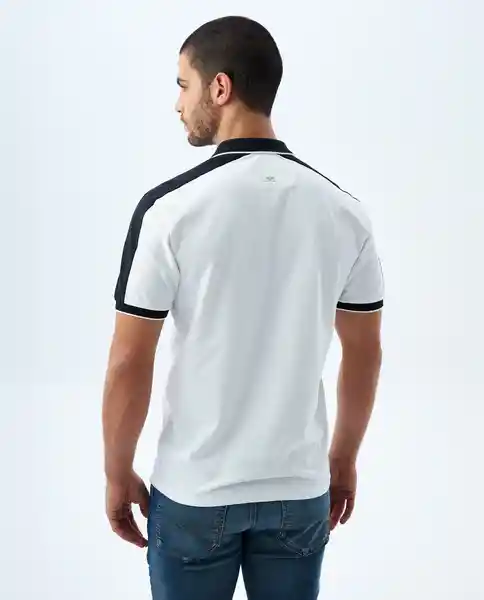 Camiseta Hombre Blanco y Negro Talla XXL 809f002 Americanino