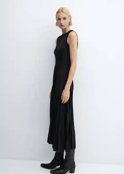 Vestido Caldera-A Negro Talla L Mujer Mango