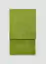Fular Linen Verde Talla 99 Mujer Mango