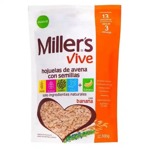 Millers Mezcla Hojuelas Avena Banano