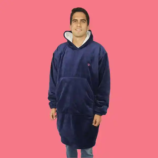 Mija Saco Tipo Cobija Con Mangas Oversize Hombre Azul