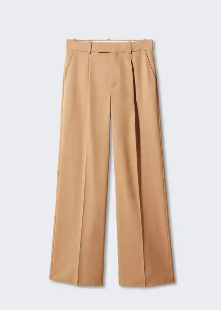 Pantalón Ines Camel Talla 44 Mujer Mango