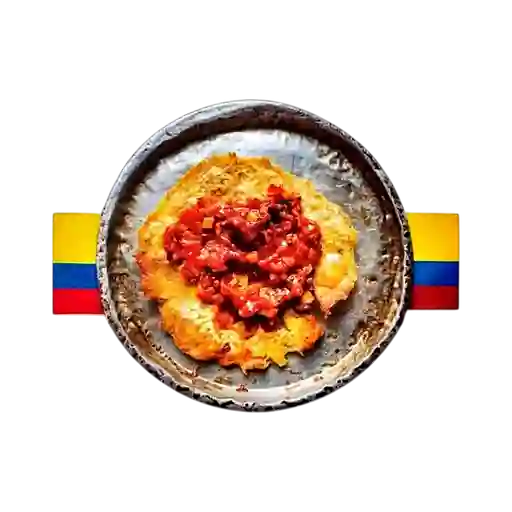 Patacón con Hogao