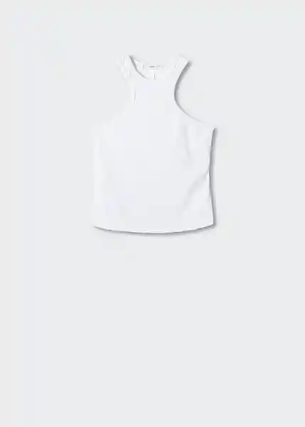 Top Comte Blanco Talla M Mujer Mango