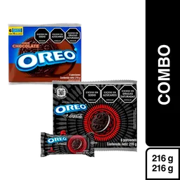 Combo Oreo Galleta + Oreo Galleta Doble Chocolate Coca Cola