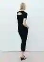 Vestido Nenufar Negro Talla M Mujer Mango