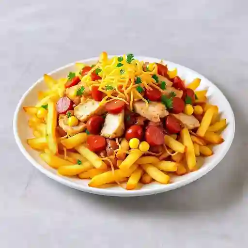 Salchipapa especial tradicional (person)