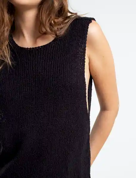  Blusa Tejida Belinda Mujer Negro Puro Talla L Naf-Naf 