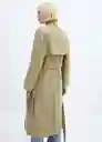 Gabardina Trench Taxi Khaki Talla 18 Mujer Mango