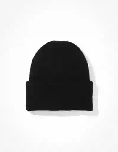 Gorro Con Dobladillos Size Negro Talla ONE American Eagle