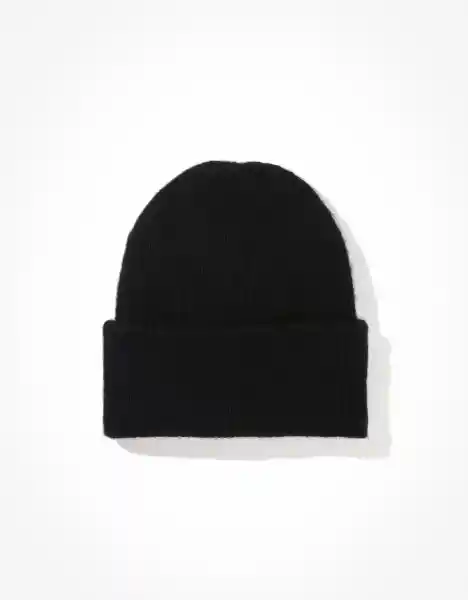 Gorro Con Dobladillos Size Negro Talla ONE American Eagle