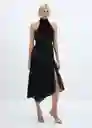 Vestido Adeli Negro Talla 27 Mujer Mango