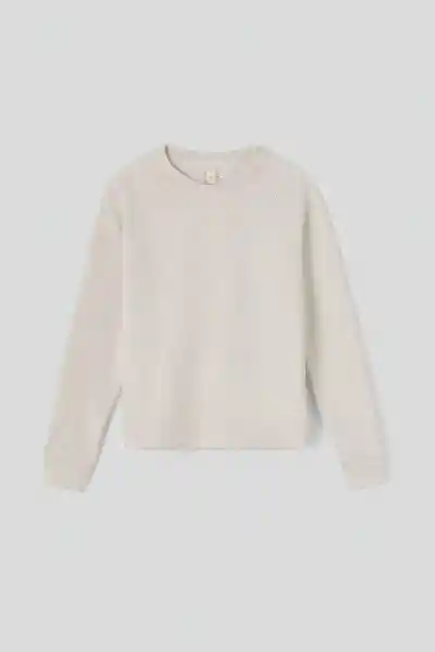 Sudadera Am030 Beige Talla S Mujer Mango