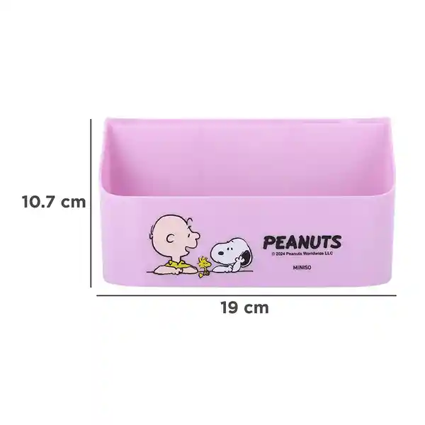 Organizador de Plástico de 5 Compartimentos Snoopy Morado Miniso