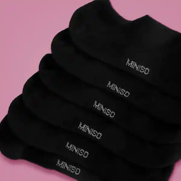 Medias Transpirables Para Hombre Negro Miniso