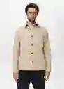 Sobrecamisa Jazz Beige Talla M Hombre Mango