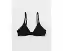 Top Traje de Baño Aerie Negro Talla SMALL American Eagle