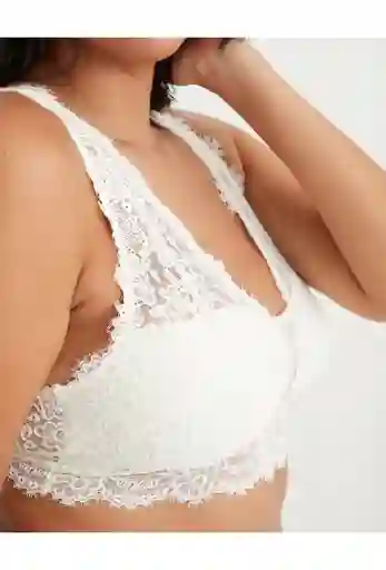 Bralette Blanco Talla Medium Aerie American Eagle