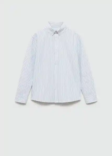 Camisa Oxfordr2 Turquesa Talla 11 Niños Mango