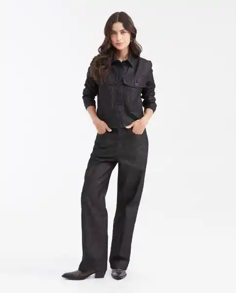 Chaqueta Straight Fit Negro Noche Ultraoscuro Talla S Chevignon