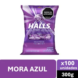 Halls Caramelos Duros Mora Azul Y Eucalipto