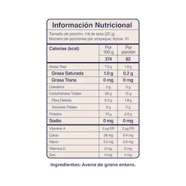 Why Not Avena en Hojuelas Libre de Gluten