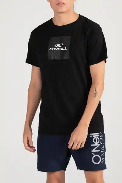 ONeill Camiseta Slim Fit Hybrid Cube Masculina Negro Talla XL