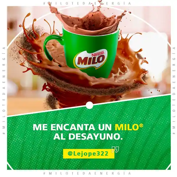 Milo Modificador de Lecha a Base de Malta y Cocoa