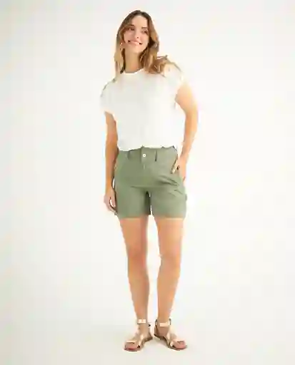 Bermuda Short Verde Milicia Medio Talla 14 659F000 Esprit