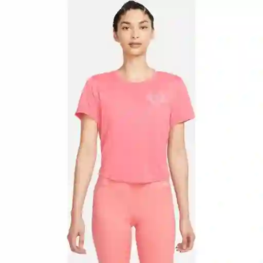 Nike Camiseta One Df Ss Std Crp Top Para Mujer Naranja Talla XS