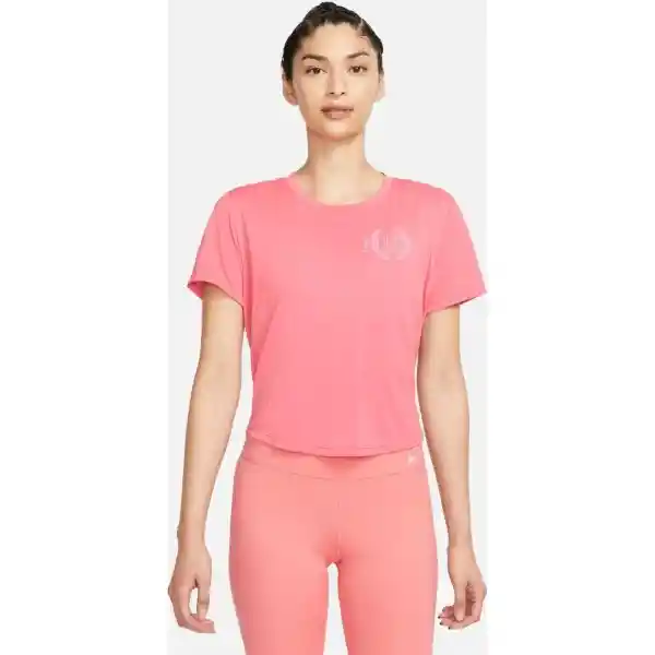 Nike Camiseta One Df Ss Std Crp Top Para Mujer Naranja Talla XS