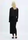 Camisa Massima Negro Talla M Mujer Mango