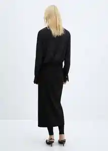 Camisa Massima Negro Talla M Mujer Mango