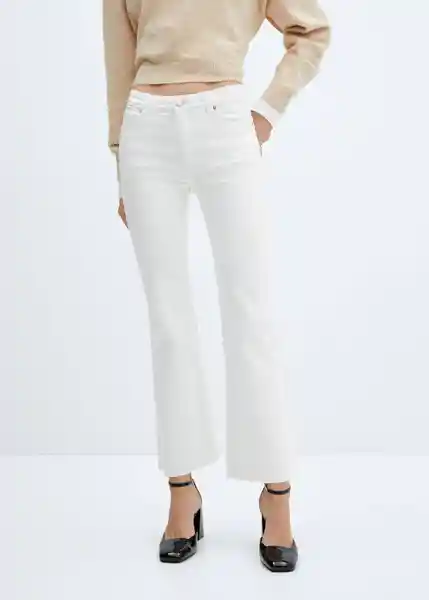 Pantalón Jean Sienna Blanco Talla 42 Mujer Mango