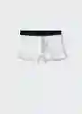 Boxer Trunkfa Blanco Talla S Hombre Mango