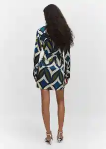 Vestido Quanti Azul Talla L Mujer Mango