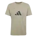 Adidas Camiseta Logo Manga Corta Entrenamiento Hombre Gris T XL