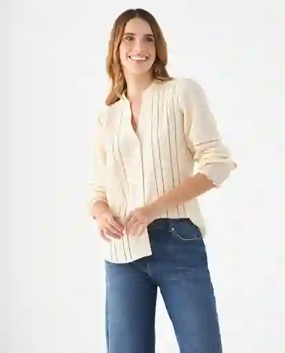 Camisa Nevisca Claro Crudo Talla S 619F094 Esprit
