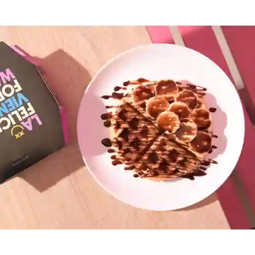 Waffle Banano + Chocolate Hersheys