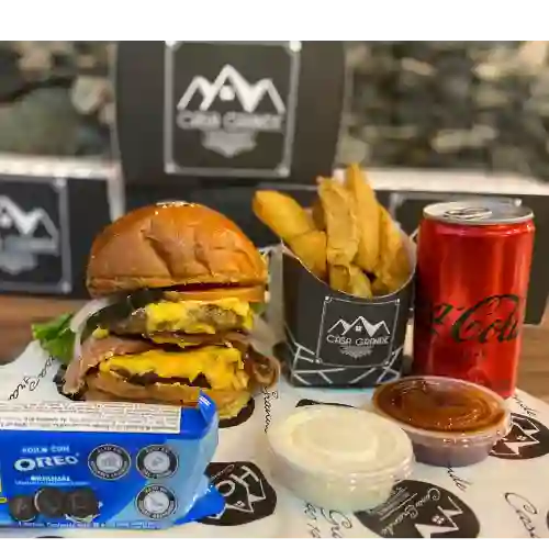 Combo hamburguesa doble americana