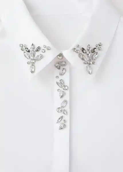 Camisa Rus Offwhite Talla L Mujer Mango