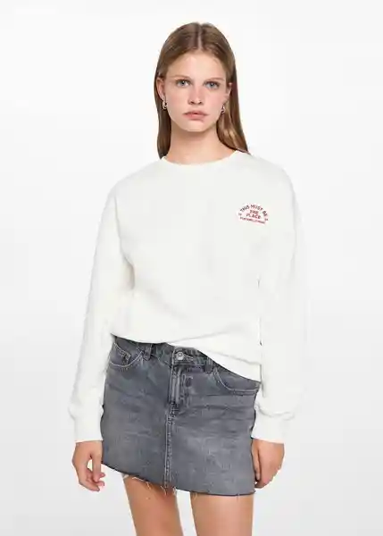 Sudadera Porto Offwhite Talla 20 Teen Niñas Mango