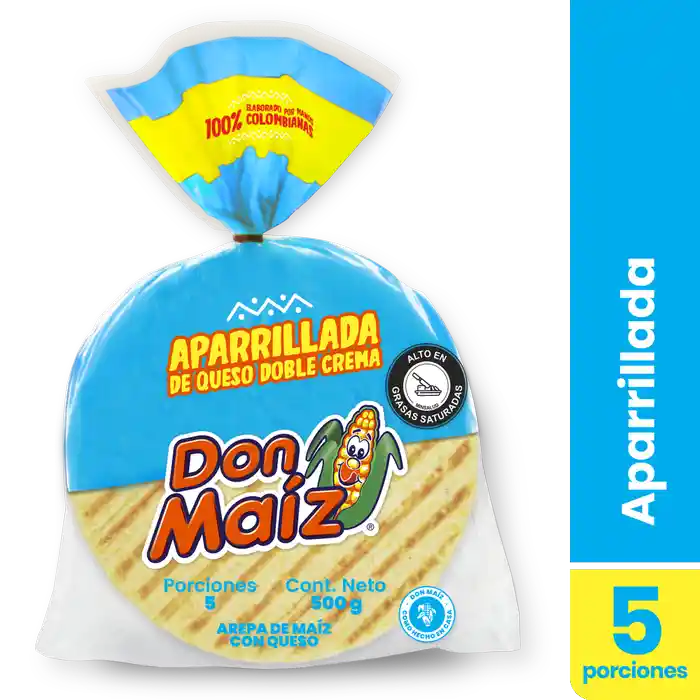 Don Maíz Arepa Aparrillada de Queso Doble Crema